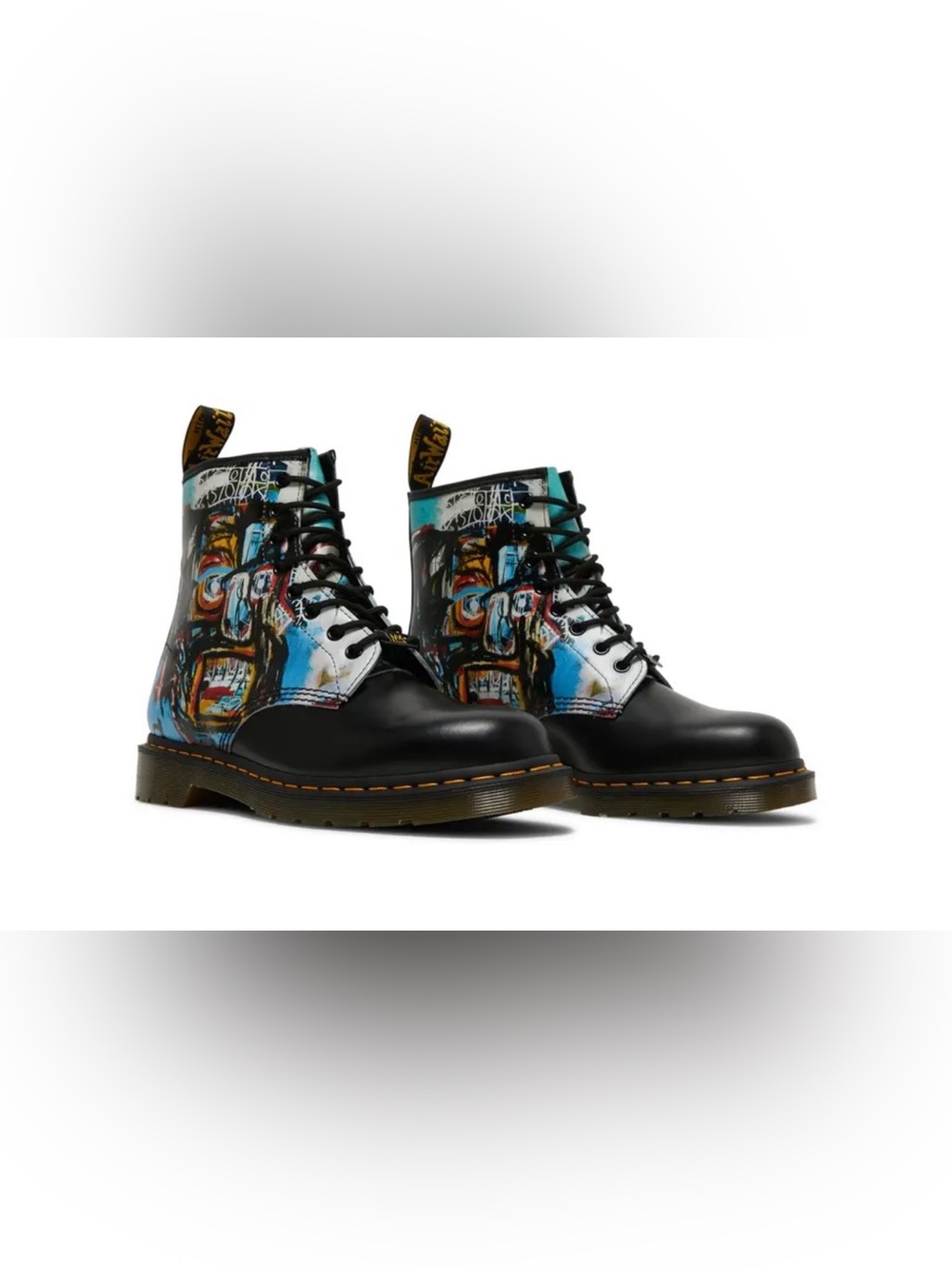 DR. MARTENS x JEAN-MICHEL BASQUIAT 1460 BOOTS LIMITED EDITION US W 10 - NEW